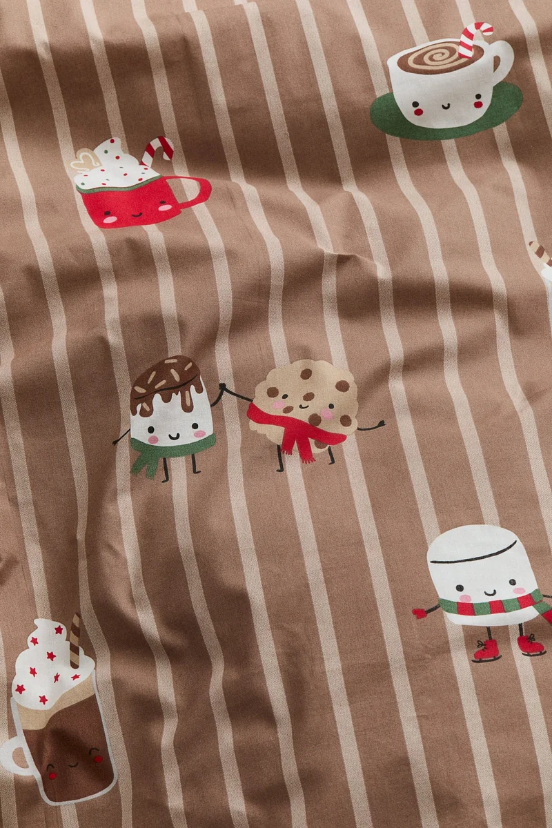 اتش اند ام غطاء لحاف مقاس مفرد منقوش