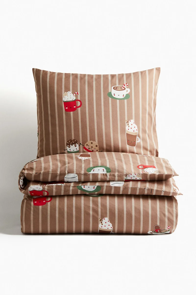 اتش اند ام غطاء لحاف مقاس مفرد منقوش