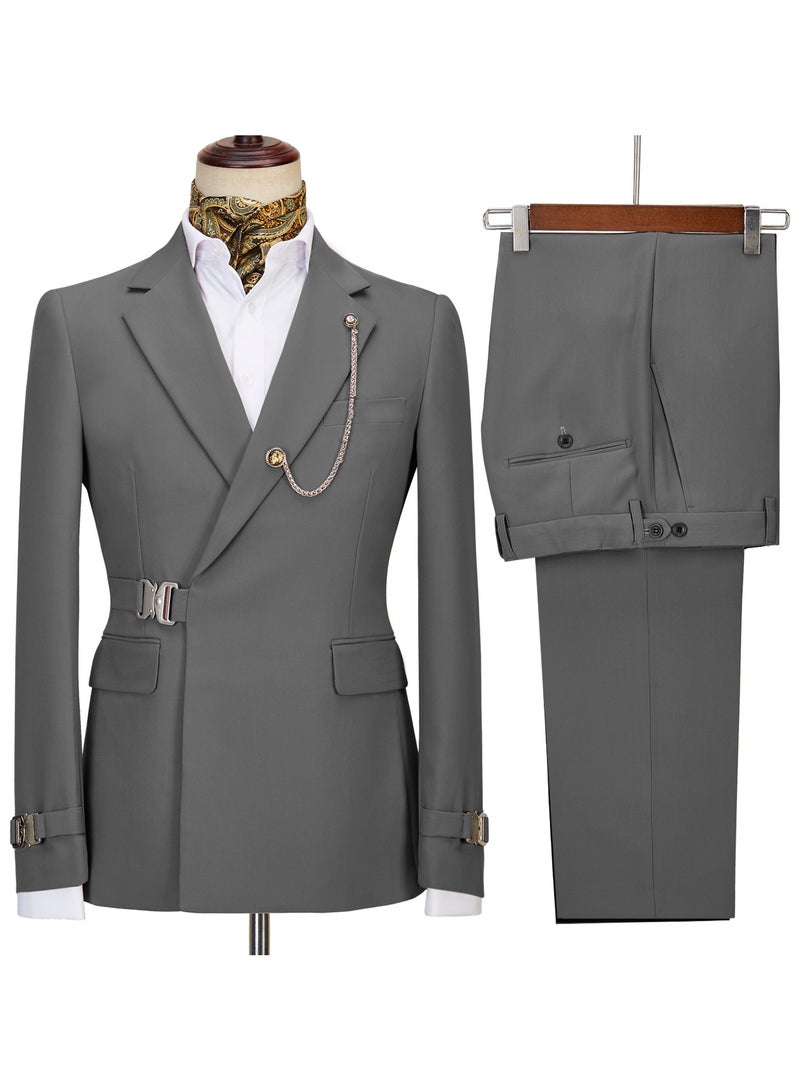 KUYING New Fashionable Men's Two-Piece Suit Set  - Image 1