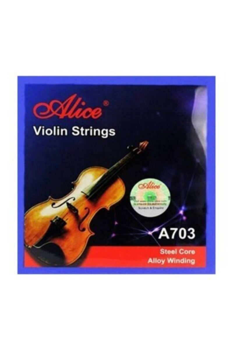 Alice Musical String A703 Violin Strings Steel Core Super Light Set for 1/2, 3/4, and 4/4 Size - Image 1