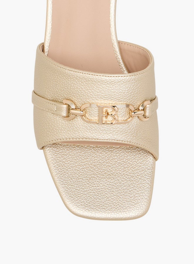 Flora Bella By Shoexpress Women Metal Accent Slip-On Sandals with Stiletto Heels  - Image 4