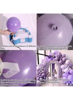 Zeemey 134-pcs Purple Latex Decorative Balloon Arch Garland Set - Perfect for Graduation Baby Shower Wedding Birthday Bachelorette Party  - Image 5