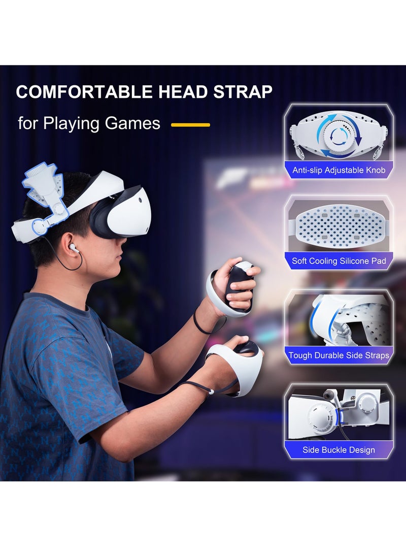 SYOSI Adjustable Head Strap for Playstation VR2 Balance Facial Head Pressure and Reduce Gravity Prolongs Game Time Ergonomic Design Enhanced Comfort and Support for PS5 VR2  - Image 5