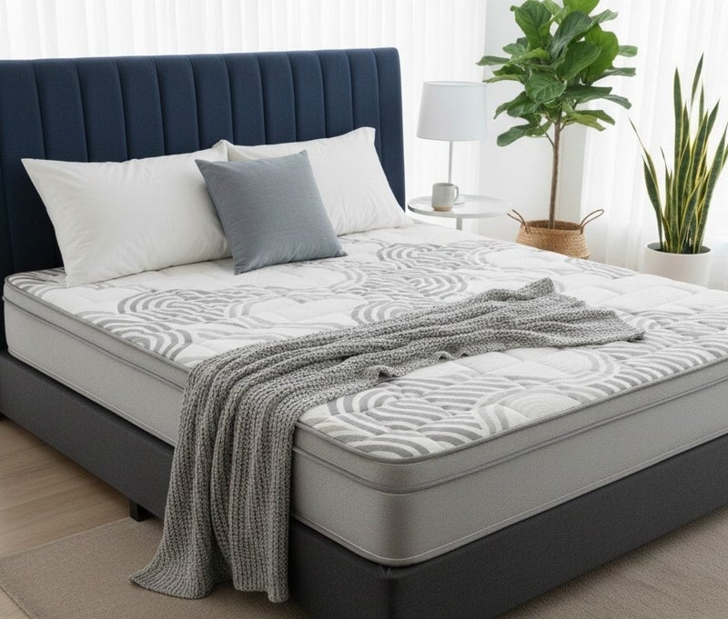 ريكسال هوم مرتبة Rexal Home Euro Milano بارتفاع 20 سم بنوابض جيبية (Pocket Spring) مع تقنية Mega Foam – تخفيف الضغط وعزل الحركة، مقاس 140 × 200 سم - Image 2