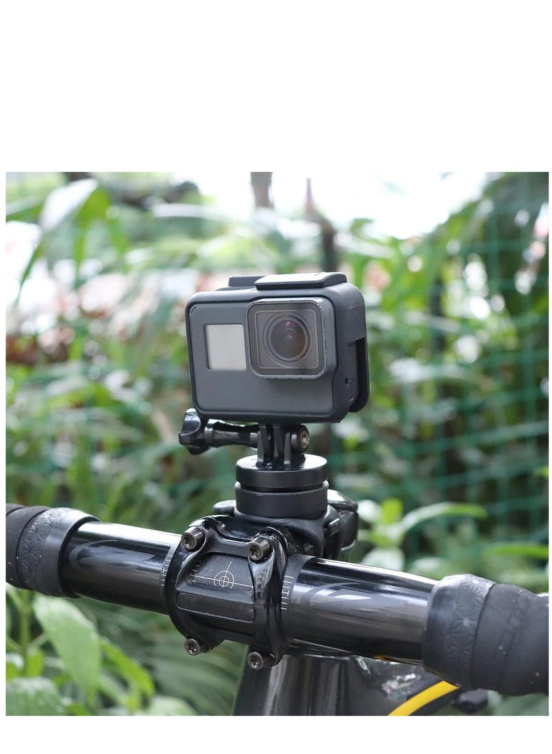Excefore 360°Rotating Bike Computer Clamp Mount Compatible with Garmin/G G+/Mage ne GPS Computers with 1/4 Tripod Adapter Mount for Go Pro Cameras Quick Release Thumbscrew Mount Set - Image 4