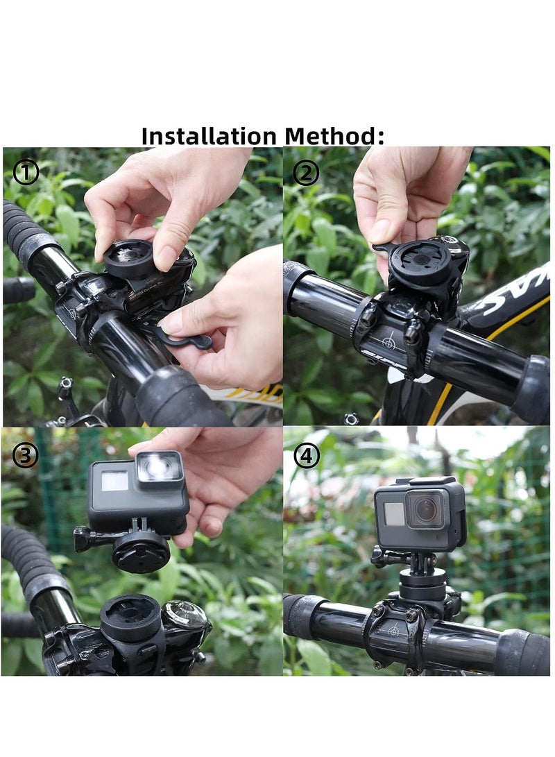Excefore 360°Rotating Bike Computer Clamp Mount Compatible with Garmin/G G+/Mage ne GPS Computers with 1/4 Tripod Adapter Mount for Go Pro Cameras Quick Release Thumbscrew Mount Set - Image 5