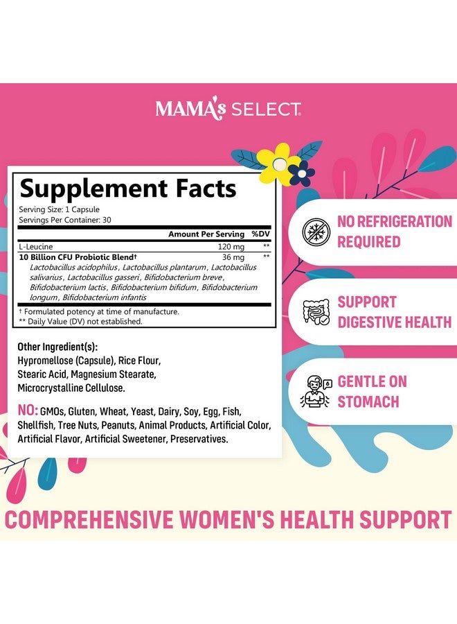 Mama's Select Prenatal Probiotics for Pregnant Women - Pregnancy, Postnatal & Postpartum Support - Aids Lactation, Breastfeeding, Digestion, Morning Sickness, Baby Microbiome - 30 Capsules - Image 2