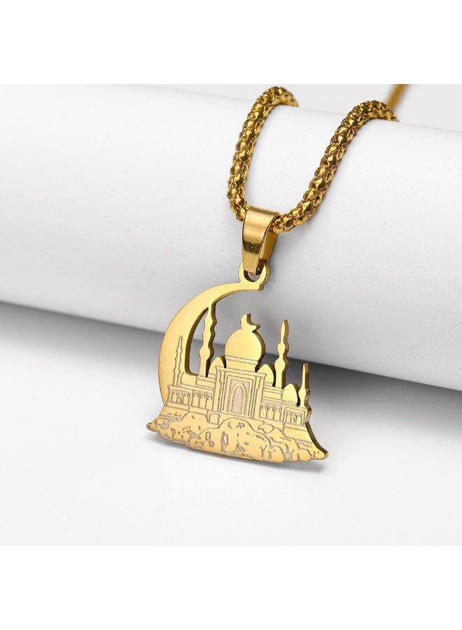Fashionable New Mosque Crescent Muslim Pendant - Image 1