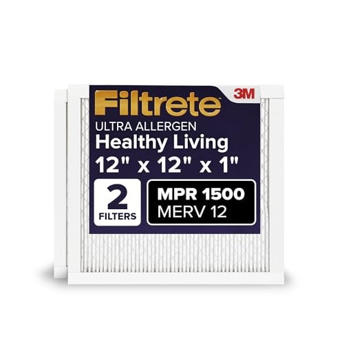 Filtrete 12x12x1 AC Furnace Air Filter, MERV 12, MPR 1500, CERTIFIED asthma & allergy friendly, 3 Month Pleated 1-Inch Electrostatic Air Cleaning Filter, 2-Pack (Actual Size 11.81x11.81x0.78 in) - Image 4