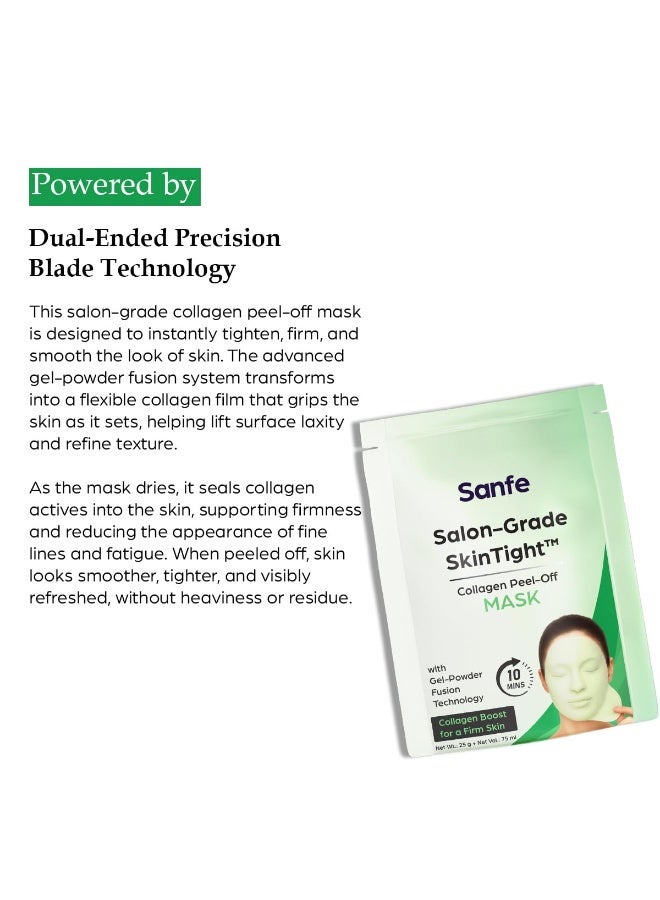 Sanfe Salon-Grade SkinTight Collagen Peel-Off Mask, Skin Tightening and Firming Face Mask, 25g, Sheet Form - Image 5