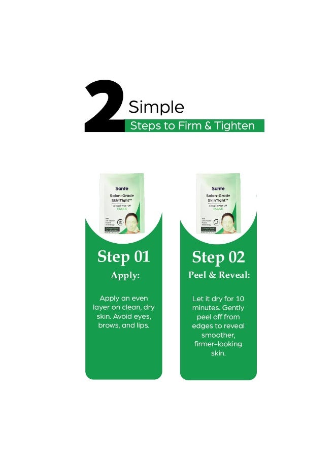 Sanfe Salon-Grade SkinTight Collagen Peel-Off Mask, Skin Tightening and Firming Face Mask, 25g, Sheet Form - Image 2