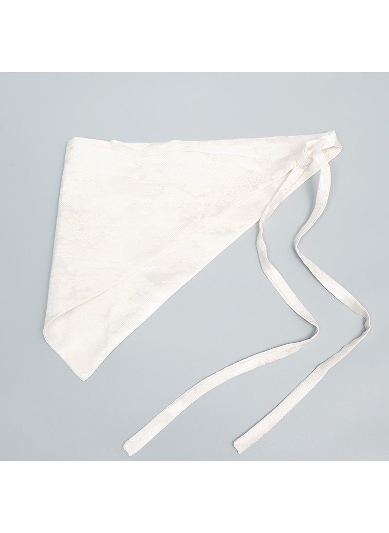 Generic Y2K Fashion Triangle Scarf Belt Tassel Design Womens Waist Cincher white  - Image 1
