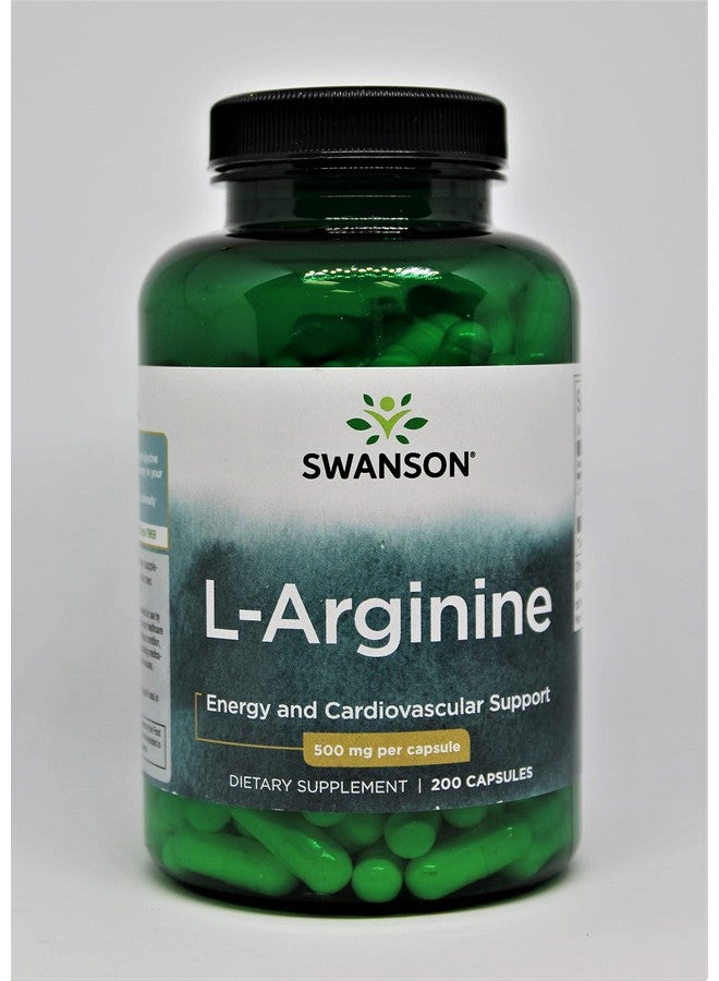 SWANSON Amino Acid Larginine 500 Milligrams 200 Capsules - Image 3