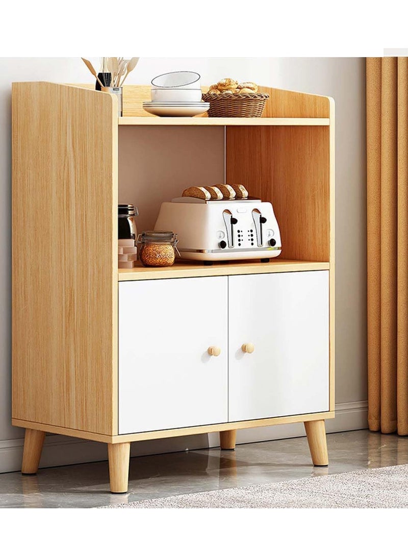 AGD Coffee Corner, Modern Coffee Cabinet With Storage, Multifunctional Sideboard, Console Table For Home Kitchen And Living Room 60x30x82cm White - Image 1