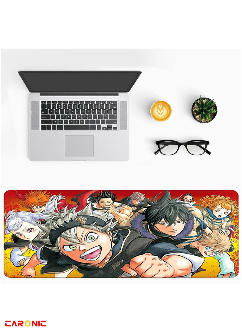 CARONIC - Large Gaming Mouse Pad with Superior Micro Weave Cloth Extended Desk Mousepad with Stitched Edges Non-Slip Base Water Resist Keyboard Pad For Gamer And Office Home Carl M1389 - Image 1