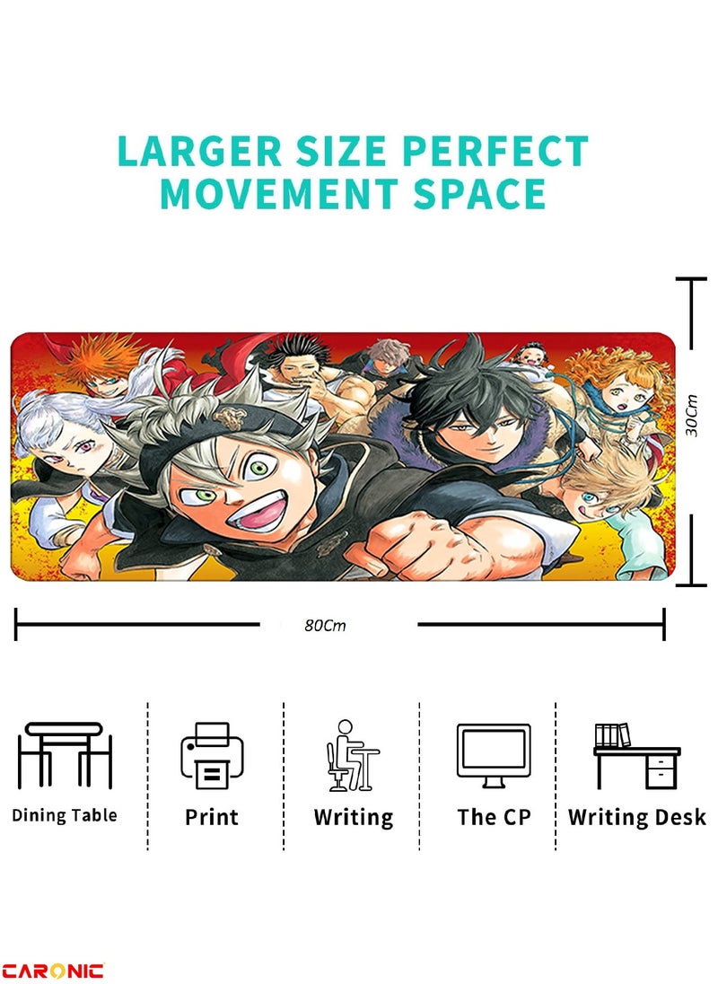 CARONIC - Large Gaming Mouse Pad with Superior Micro Weave Cloth Extended Desk Mousepad with Stitched Edges Non-Slip Base Water Resist Keyboard Pad For Gamer And Office Home Carl M1389 - Image 1