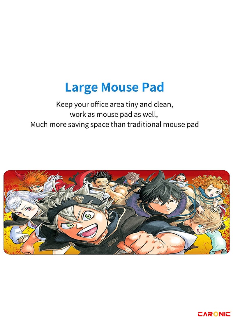 CARONIC - Large Gaming Mouse Pad with Superior Micro Weave Cloth Extended Desk Mousepad with Stitched Edges Non-Slip Base Water Resist Keyboard Pad For Gamer And Office Home Carl M1389 - Image 1