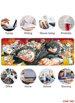 CARONIC Large Gaming Mouse Pad with Superior Micro Weave Cloth Extended Desk Mousepad with Stitched Edges Non-Slip Base Water Resist Keyboard Pad For Gamer And Office Home Carl M1389  - Image 2