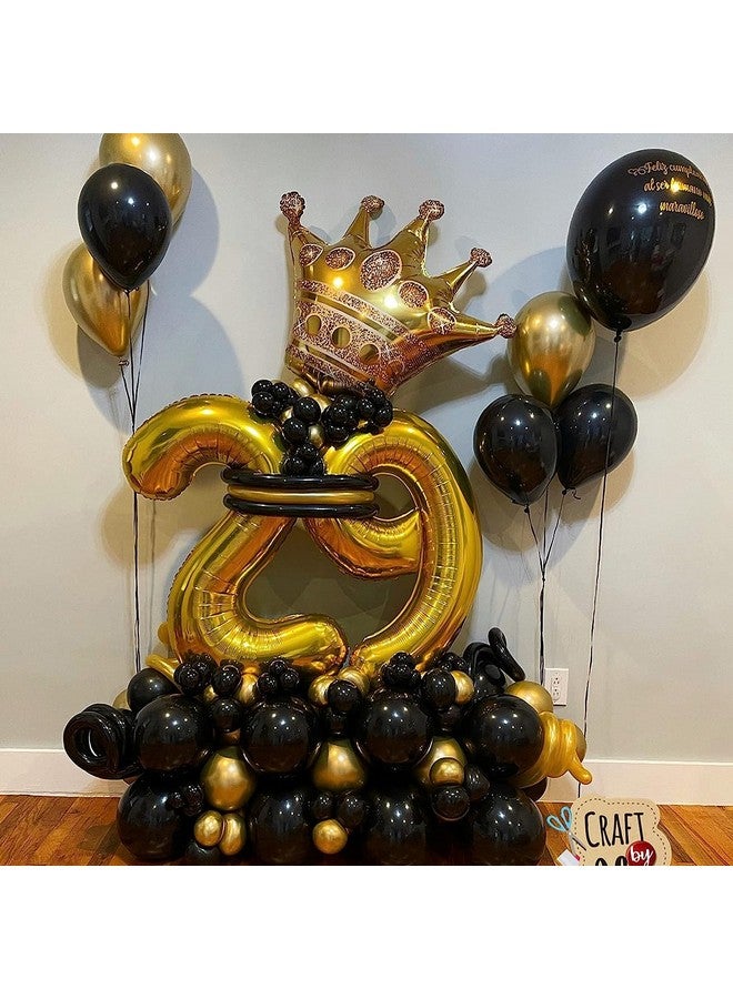 FI - FLICK IN FI - FLICK IN 1 Pc Big Size Number 9 Foil Balloon 32 Inch Large Gold Number Foil Balloon 0 to 9 Number Balloons for Decoration 9th Birthday Anniversary Decoration Items (Pack of 1, Gold)  - Image 5
