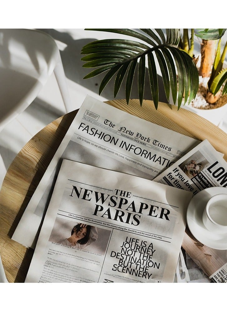 وينر 3 قطع من دعامات التصوير الفوتوغرافي لصحيفة إنجليزية، ملابس عصرية، ديكور منزلي، دعامات خلفية لتصوير الطعام، ورق تغليف الزهور، ديكورات الأجواء - Image 1