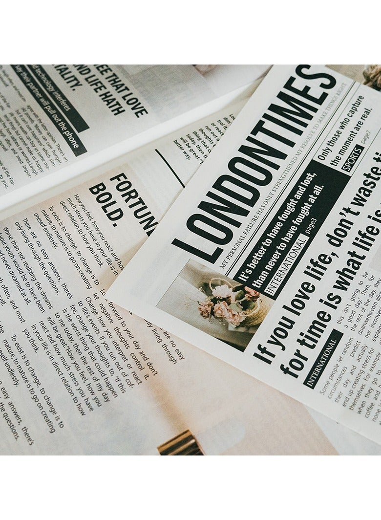 وينر 3 قطع من دعامات التصوير الفوتوغرافي لصحيفة إنجليزية، ملابس عصرية، ديكور منزلي، دعامات خلفية لتصوير الطعام، ورق تغليف الزهور، ديكورات الأجواء - Image 3