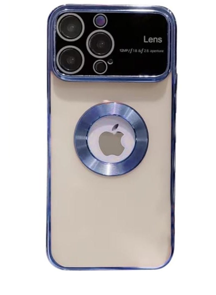 جراب مع واقي لعدسة الكاميرا (متوافق مع MagSafe) جراب واقٍ مضاد للخدش والصدمات رفيع مطلي بالكهرباء (iPhone 13 Pro Max) أزرق - Image 2