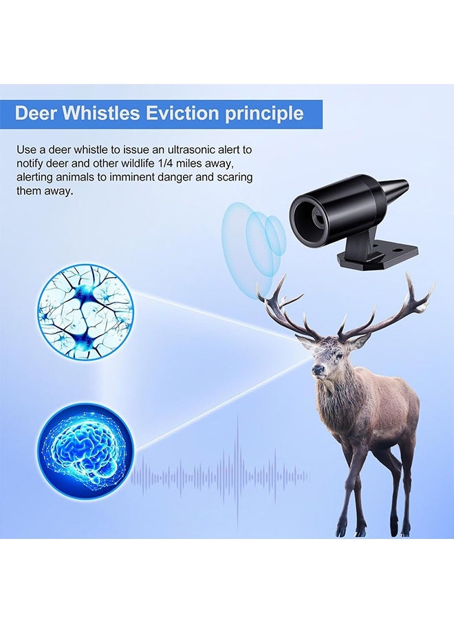 Generic - 2 Pcs Deer Whistles for Vehicles, Wind Activated Ultrasonic Deer Warning, Whistles Avoids Collisions, Deer Warning Devices with Waterproof Adhesive Tapes for Car - Image 1