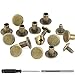 YORANYO 150 Sets 8MM Chicago Screws Leather Rivets for Fabric Chicago Binding Screws Buttons Metal Studs Rivets for Decorate and Repair Belts Bags Shoes Purse Dog Collar Leather Craft Bronze - Image 2