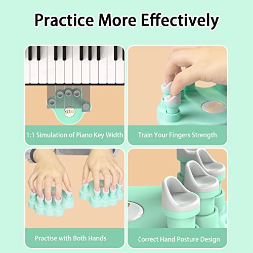 Moreup Piano Finger Trainers, Hand Grip Exerciser Ergonomic Training Finger Pressing Posture Correction Tool for Guitar Piano Trigger Finger Training Arthritis Therapy and Grip 2PCS/Set - Image 5