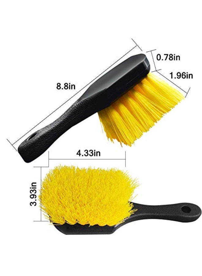 Generic FineGood 2 Set Wheel & Tire Brush Cleaner for Car, Wheel Brushes for Cleaning Wheels Auto Wheel Cleaning Brush Bristle Brush Cleaning Tools  - Image 3