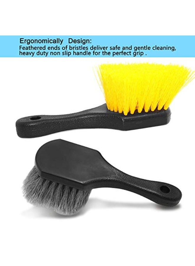 Generic FineGood 2 Set Wheel & Tire Brush Cleaner for Car, Wheel Brushes for Cleaning Wheels Auto Wheel Cleaning Brush Bristle Brush Cleaning Tools  - Image 5