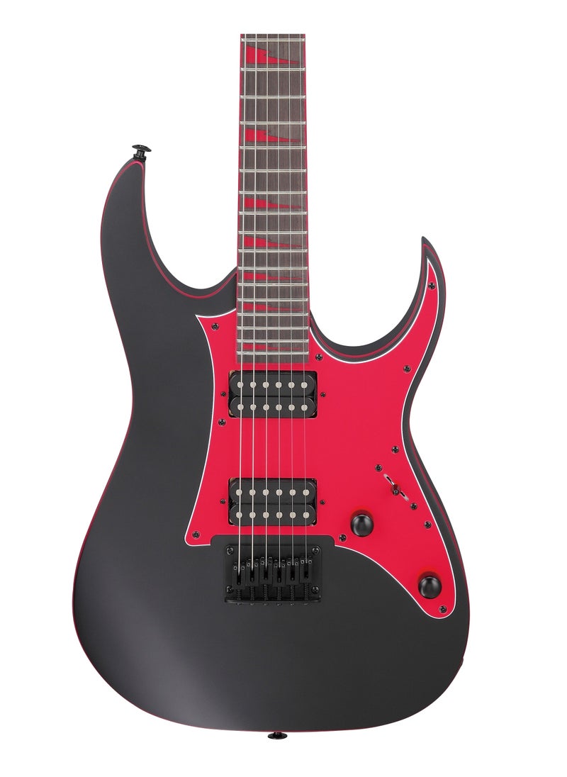Ibanez - Ibanez GRG131DXBKF String Solid-Body Electric Guitar, Right, Black Flat, Full - Image 1