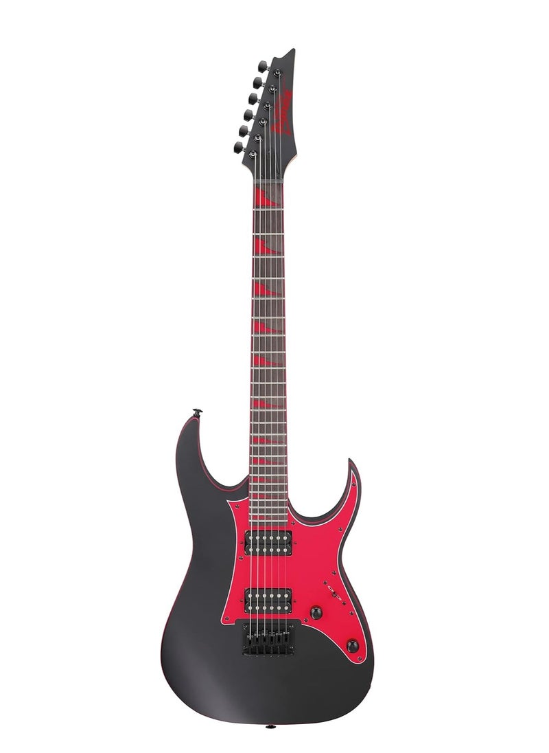 Ibanez - Ibanez GRG131DXBKF String Solid-Body Electric Guitar, Right, Black Flat, Full - Image 1