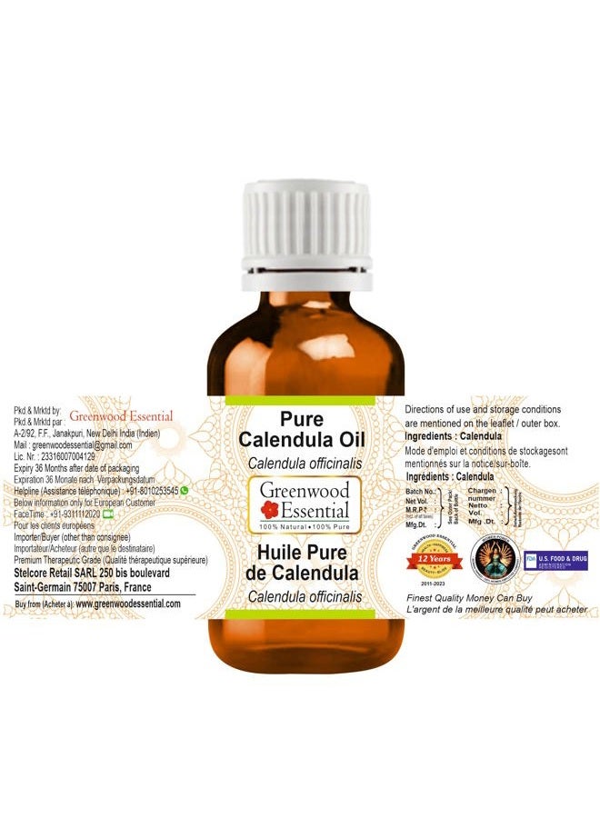 Greenwood Essential Pure Calendula Oil (Calendula officinalis) 15ml (0.50 oz)  - Image 2