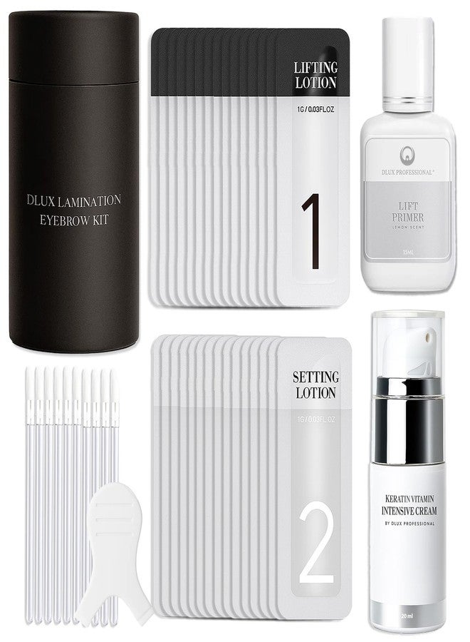 DLUX PROFESSIONAL Keratin & Vitamin Brow Lamination Kit, 15 Treatments - Image 1