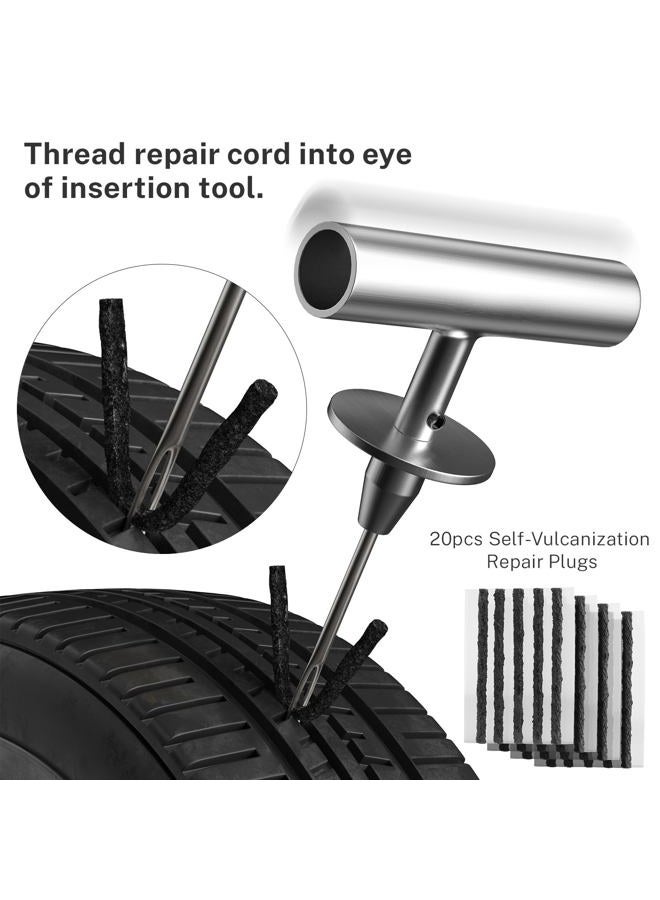 AUTOWN Flat Tire Repair Kit with Plugs 31 Pcs for Car, Motorcycle, ATV, Jeep, Truck, Tractor Flat Tire Puncture Repair - Image 5