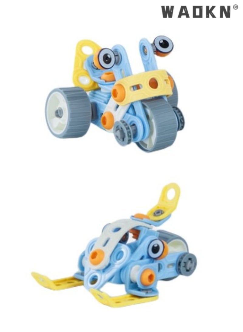 دبليو أيه أو كي أن خذ فصل لعب مجموعة بناء STEM مجموعة لعبة قابلة للتجميع، الهندسة التعليمية DIY كتل البناء مجموعة مع الأولاد والفتيات، لعبة التعلم التعليمي قبل المدرسة - Image 4