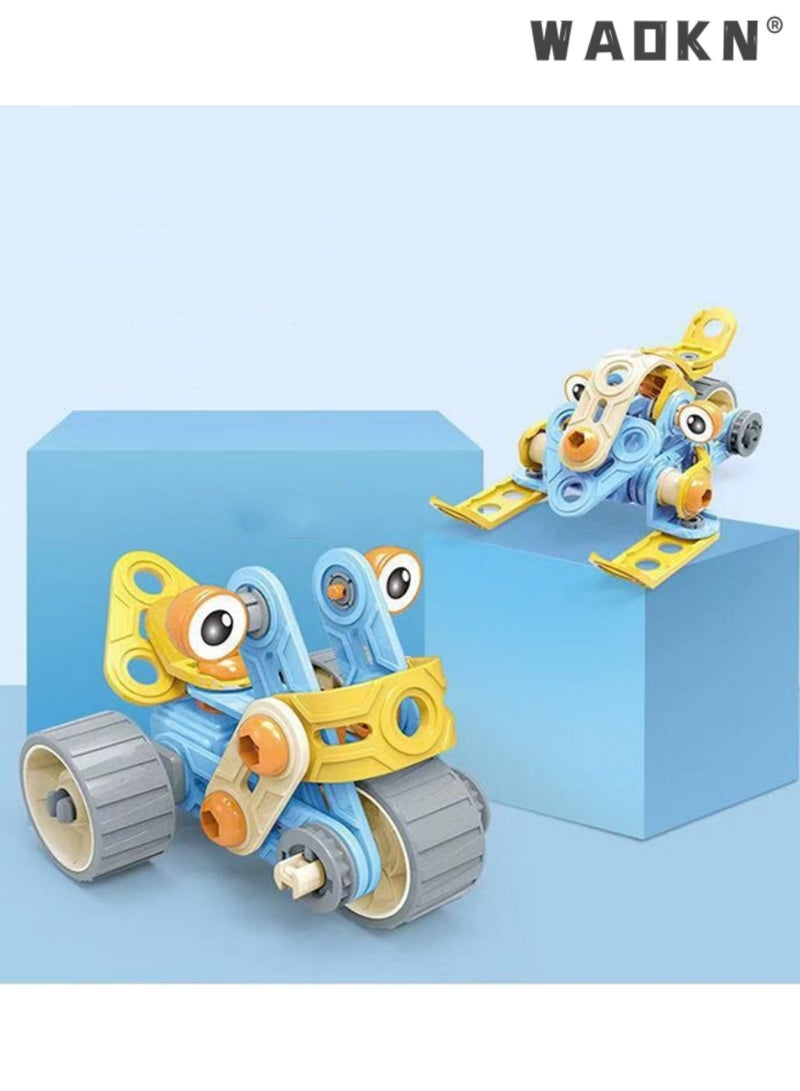 دبليو أيه أو كي أن خذ فصل لعب مجموعة بناء STEM مجموعة لعبة قابلة للتجميع، الهندسة التعليمية DIY كتل البناء مجموعة مع الأولاد والفتيات، لعبة التعلم التعليمي قبل المدرسة - Image 2