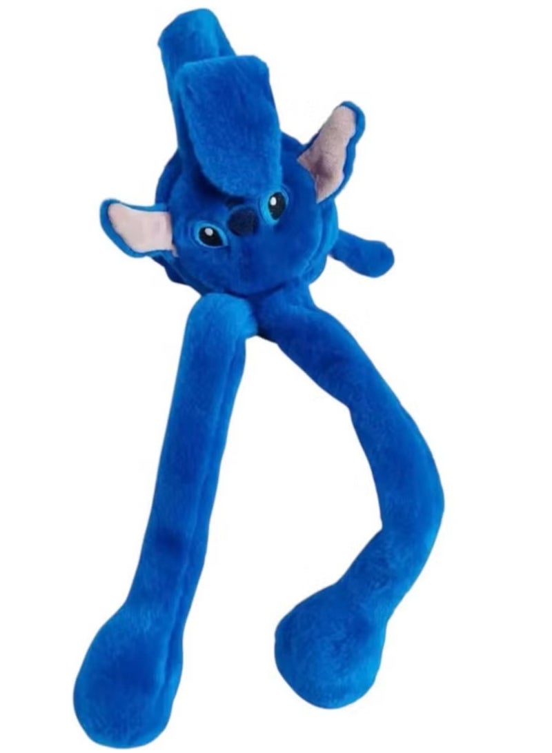Stitch-shaped winter ear warmer, available in 2 colors from Ayda store, moves by pressing the hands, makes a distinctive sound, and has a cartoon rabbit ear - Image 2