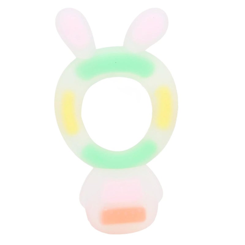 klarako Infant Teething Toy, Baby Teether Toy Gum Massage Reduce Finger Sucking Dishwasher Safe for Newborn (Pink) - Image 1