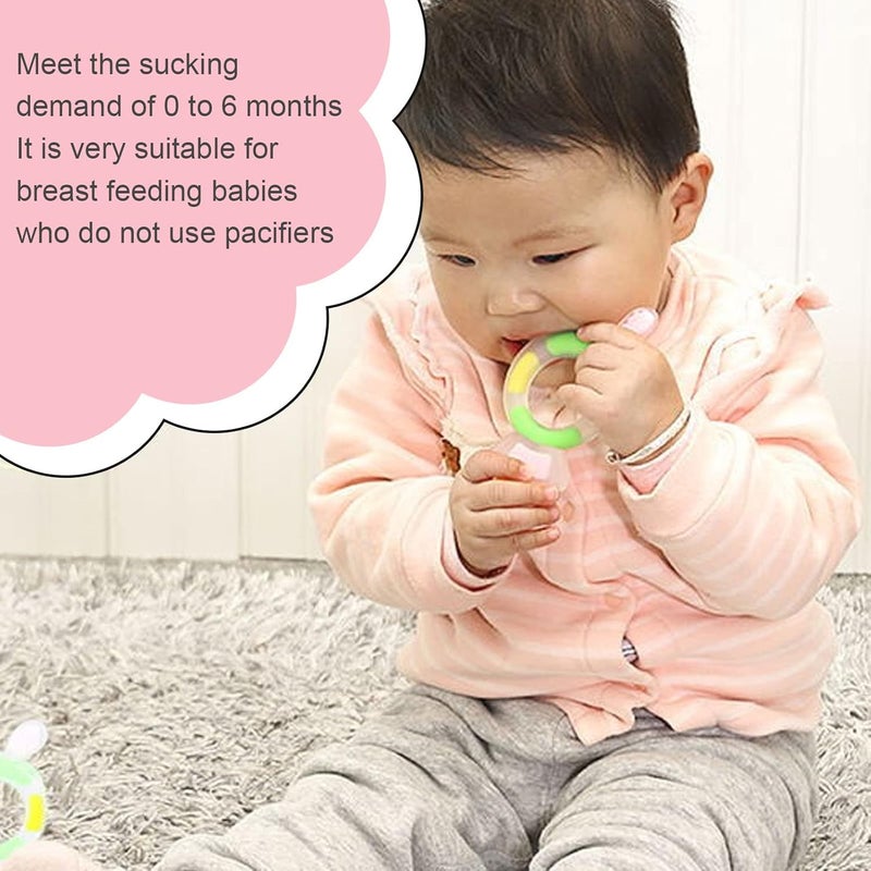 klarako Infant Teething Toy, Baby Teether Toy Gum Massage Reduce Finger Sucking Dishwasher Safe for Newborn (Pink) - Image 4