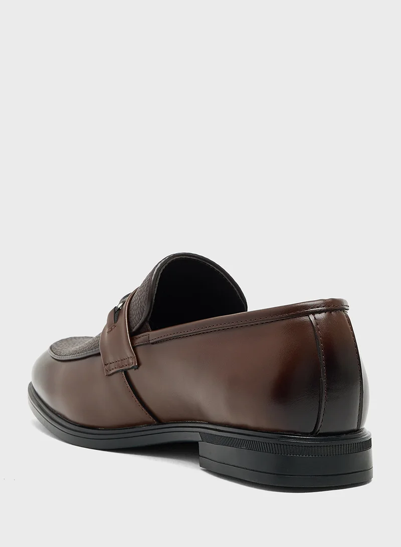 Robert Wood Buckle Detail Formal Slip Ons