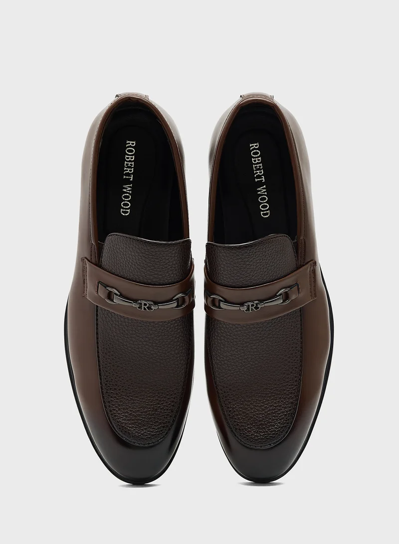 Robert Wood Buckle Detail Formal Slip Ons