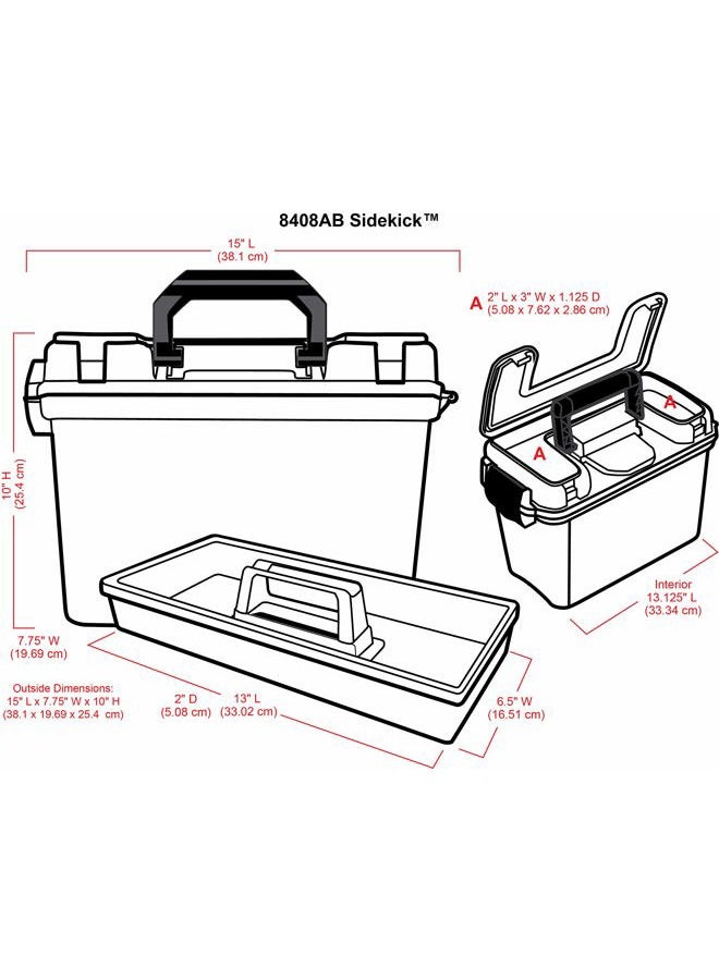 ArtBin Sidekick Polypropylene Storage Box, 15 x 10 x 7.75-Inch Size, Clear - Image 3