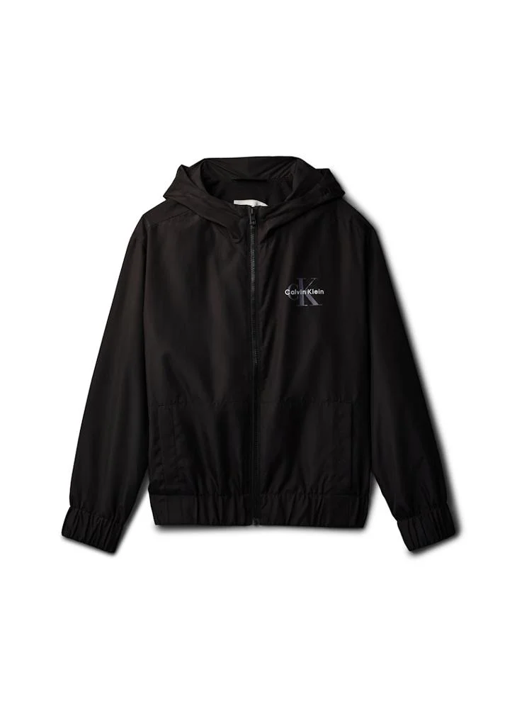 Calvin Klein Jeans  Youth Logo Quilted Bomber Jacket With Hood for Men | Best Price UAE