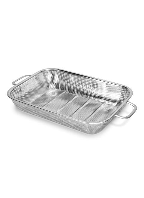Rectangle Colander 36x21.5cm, Stainless Steel Mesh