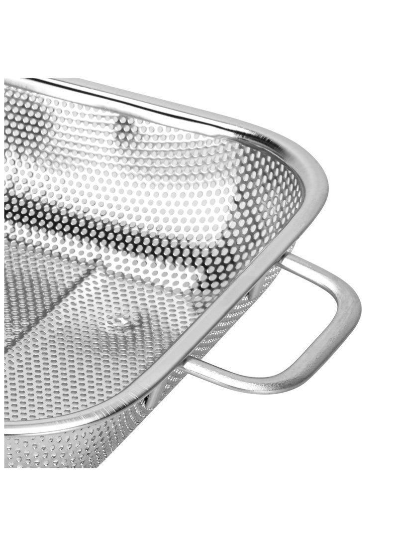 Rectangle Colander 36x21.5cm, Stainless Steel Mesh