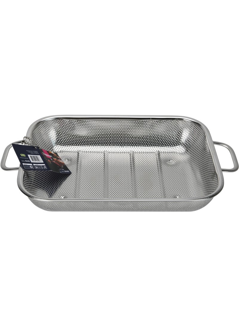 Rectangle Colander 36x21.5cm, Stainless Steel Mesh
