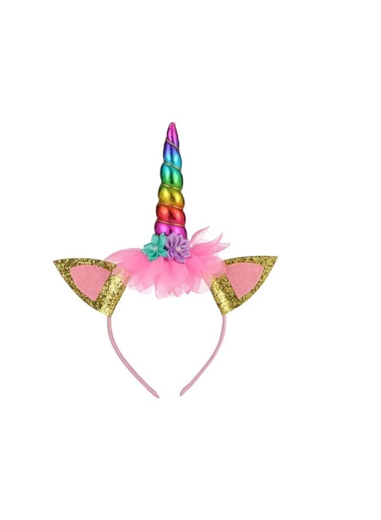 vsell24 Pack of 2-Unicorn Glitter Headband for Girls – Stylish Rainbow Hairband for Toddlers & Kids, Birthday Party, Dress-Up, Princess Costume & Party Supplies - Image 2