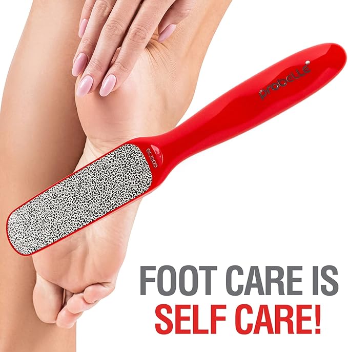Probelle Double Sided Multidirectional Nickel Foot File Callus Remover Immediately Reduces calluses and Corns to Powder for Instant Results Safe Tool Dark Grey - Image 5